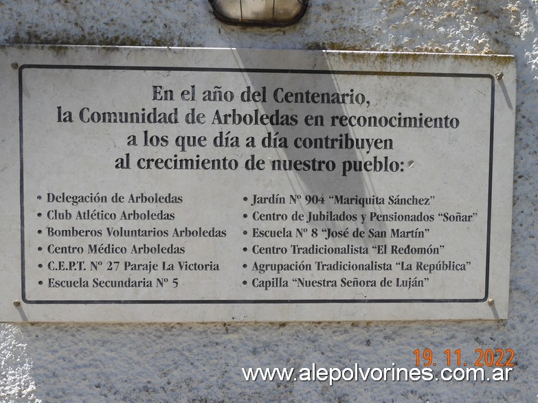 Foto: Estación Arboledas - Delegación Municipal - Arboledas (Buenos Aires), Argentina