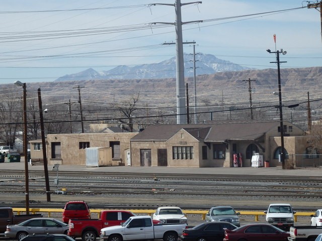 Foto: estación original del FC AT&SF, ahora oficinas de BNSF - Belen (New Mexico), Estados Unidos