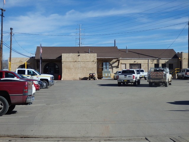 Foto: estación original del FC AT&SF, ahora oficinas de BNSF - Belen (New Mexico), Estados Unidos