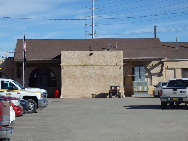 Foto: estación original del FC AT&SF, ahora oficinas de BNSF - Belen (New Mexico), Estados Unidos