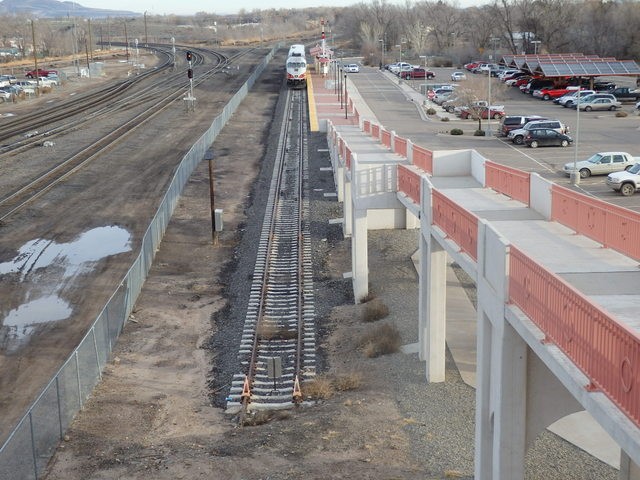 Foto: punta de riel del tren Rail Runner - Belen (New Mexico), Estados Unidos