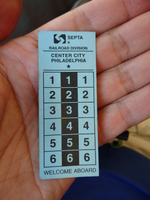 Foto: ticket de SEPTA - Claymont (Delaware), Estados Unidos