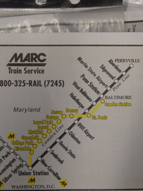 Foto: diagrama del tren MARC - Baltimore (Maryland), Estados Unidos