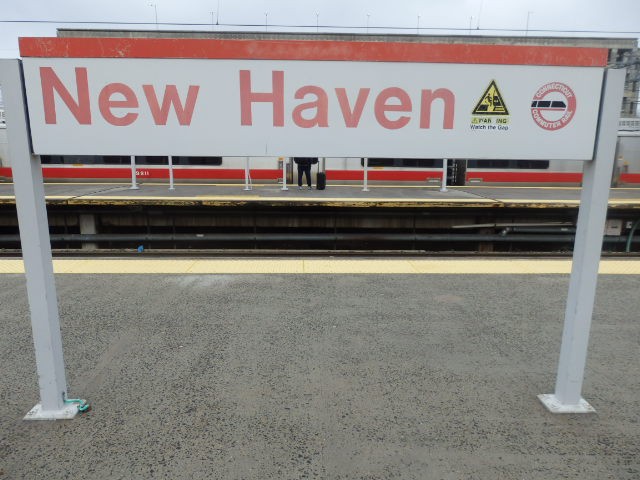 Foto: nomenclador de la estación - New Haven (Connecticut), Estados Unidos