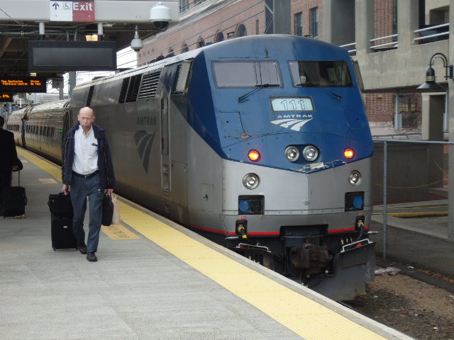 Foto: tren de Amtrak en Union Station - New Haven (Connecticut), Estados Unidos