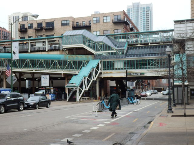 Foto: estación Clinton del Elevado - Chicago (Illinois), Estados Unidos