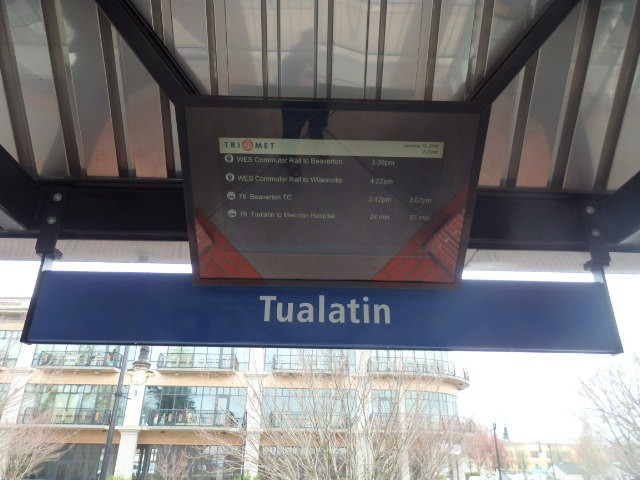 Foto: nomenclador de la estación del WES - Tualatin (Oregon), Estados Unidos