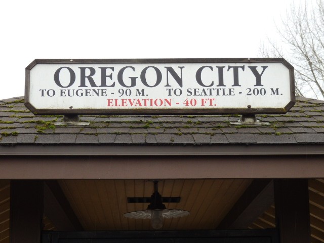 Foto: antiguo nomenclador de la estación - Oregon City (Oregon), Estados Unidos