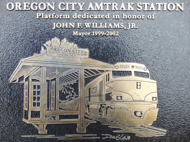 Foto: placa en la estación - Oregon City (Oregon), Estados Unidos