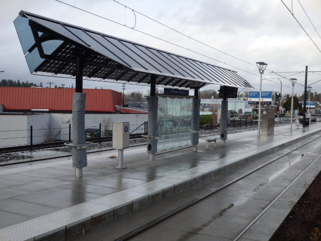 Foto: estación del metrotranvía Max - Milwaukie (Oregon), Estados Unidos