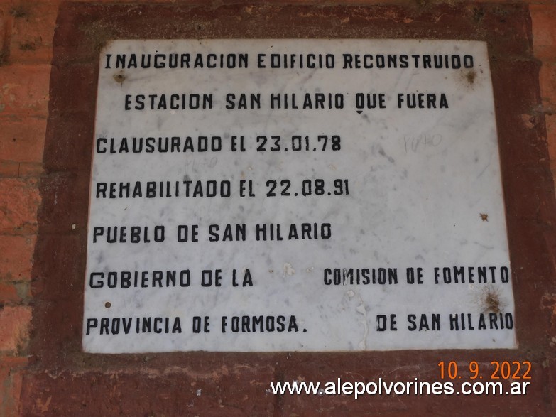 Foto: Estación San Hilario - San Hilario (Formosa), Argentina