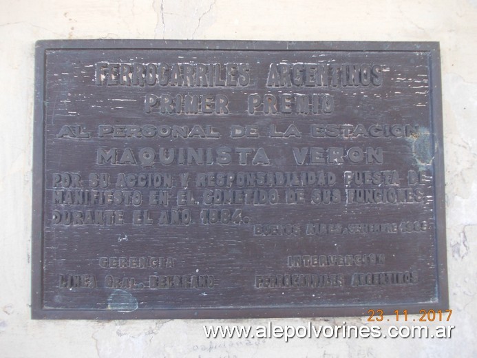 Foto: Estación Maquinista Verón - Los Lapachos (Jujuy), Argentina