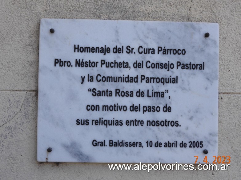 Foto: Coronel Baldissera - Iglesia Santa Rosa de Lima - General Baldissera (Córdoba), Argentina