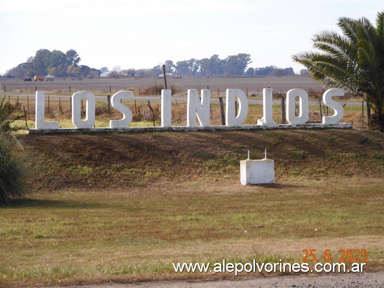 Foto: Los Indios - Cartel de Acceso - Los Indios (Buenos Aires), Argentina