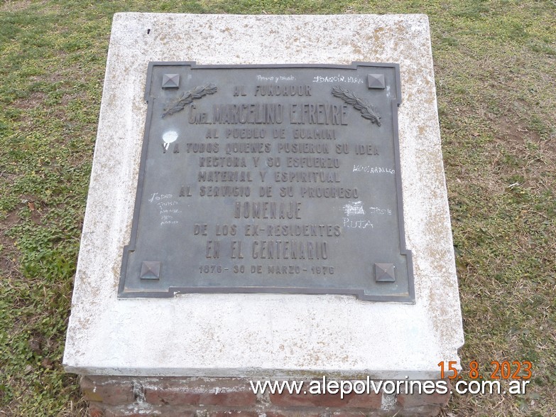 Foto: Guamini - Placa Marcelino Freyre - Guamini (Buenos Aires), Argentina