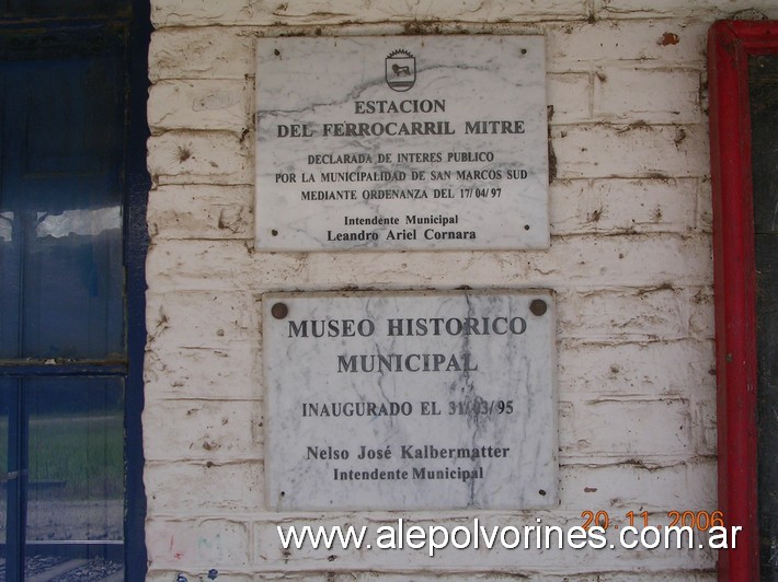 Foto: Estación San Marcos - San Marcos (Córdoba), Argentina