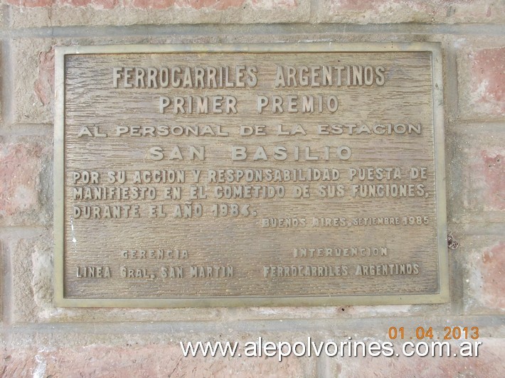 Foto: Estación San Basilio - San Basilio (Córdoba), Argentina