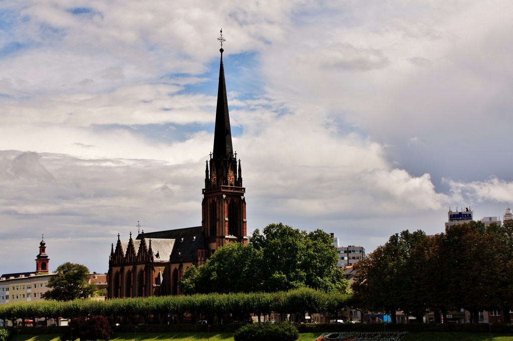 Foto: Vistas desde el puente de Hierro - Frankfurt am Main (Hesse), Alemania