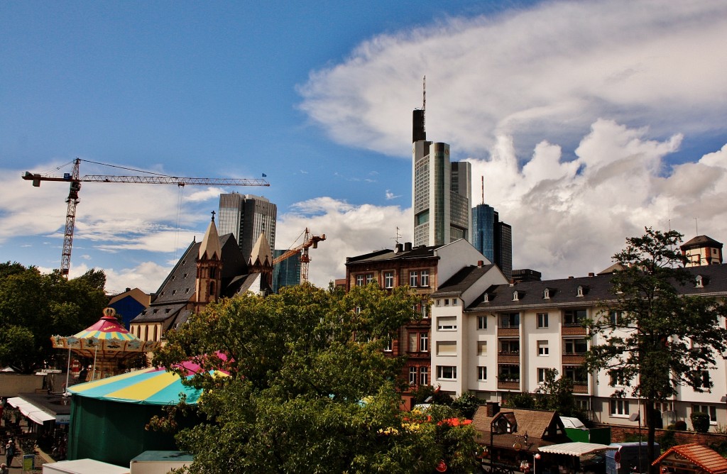 Foto: Vistas desde el puente de Hierro - Frankfurt am Main (Hesse), Alemania