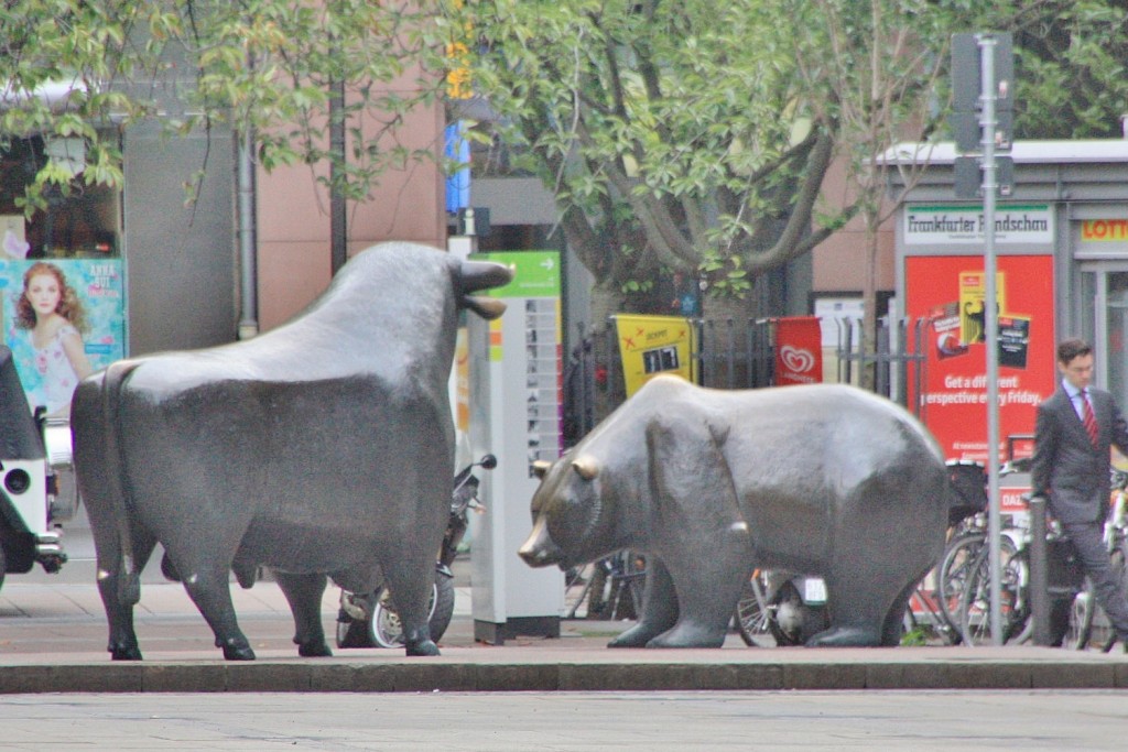 Foto: Símbolos  de la Bolsa - Frankfurt am Main (Hesse), Alemania