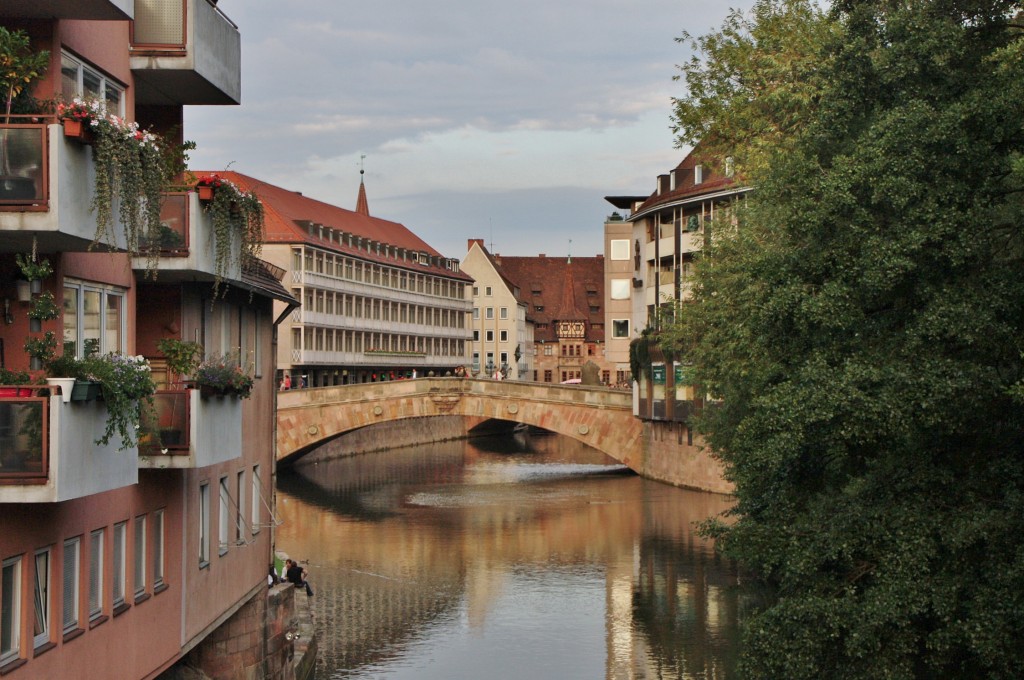 Foto: Puente soble el Pegnitz - Nuremberg (Nürnberg) (Bavaria), Alemania