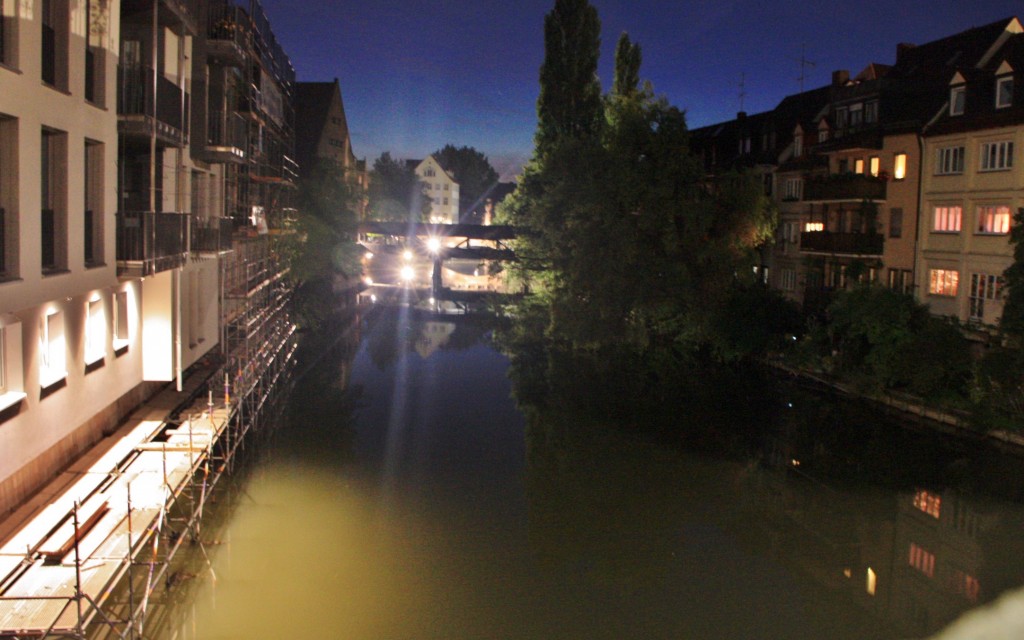 Foto: Puente soble el Pegnitz - Nuremberg (Nürnberg) (Bavaria), Alemania