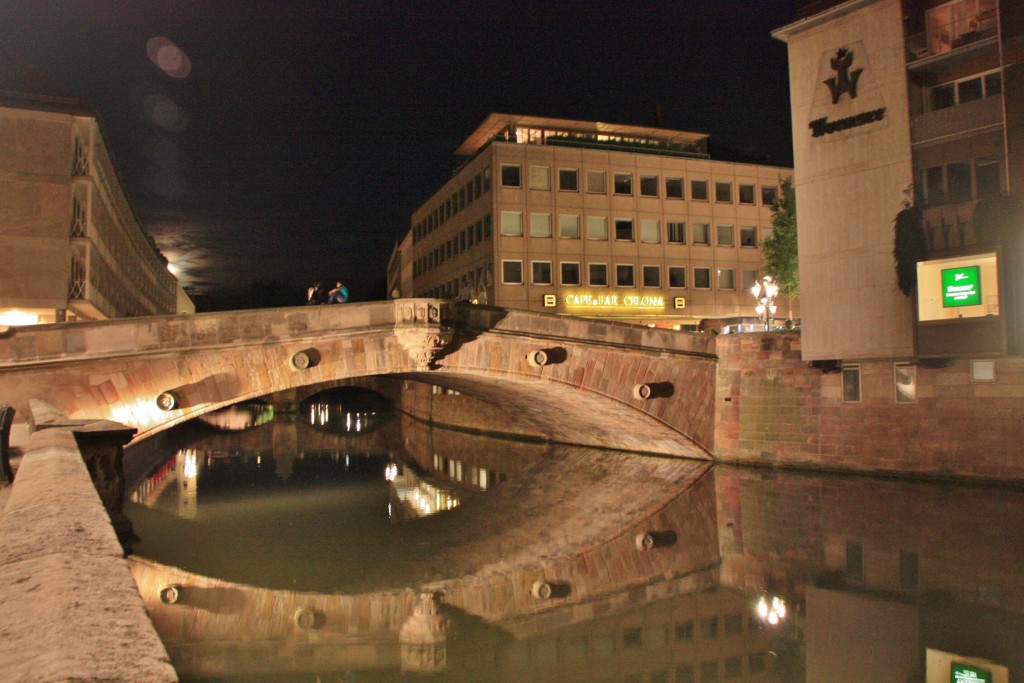 Foto: Puente soble el Pegnitz - Nuremberg (Nürnberg) (Bavaria), Alemania