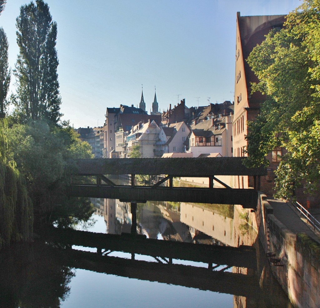 Foto: Rio Pegnitz - Nuremberg (Nürnberg) (Bavaria), Alemania