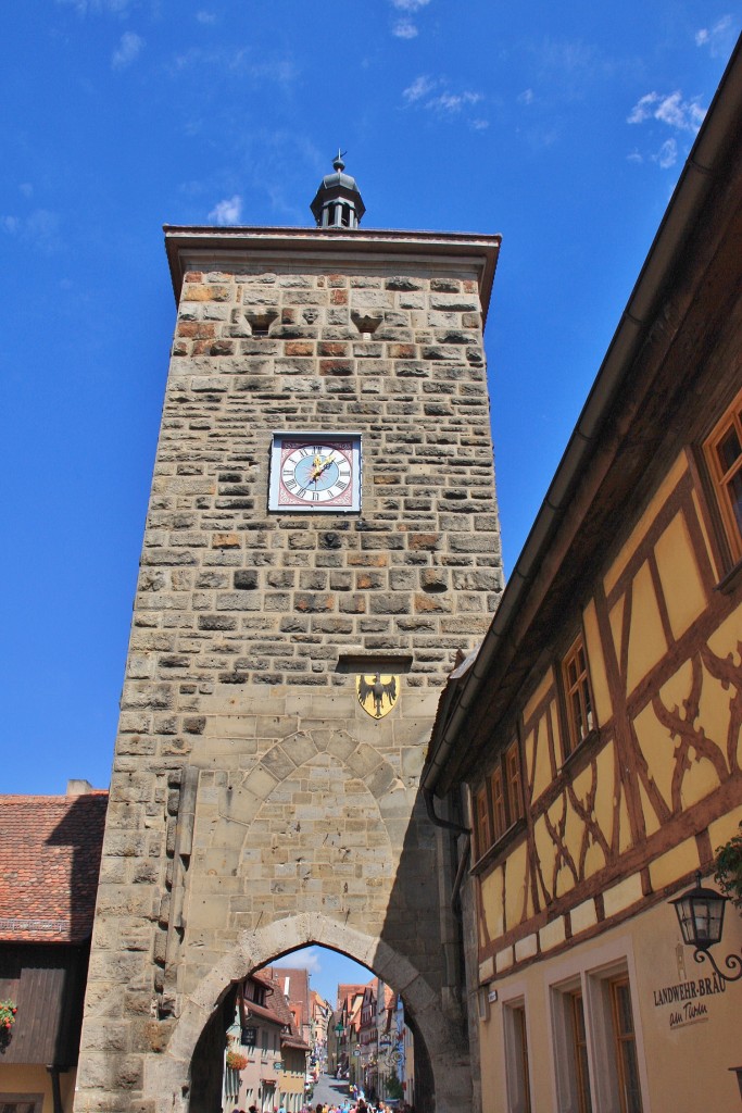 Foto: Puerta en la muralla - Rothenburg ob der Tauber (Bavaria), Alemania