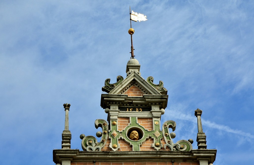 Foto: Detalle de una fachada - Hamelín (Lower Saxony), Alemania