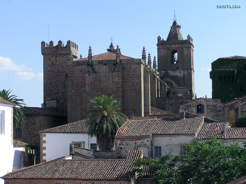 Foto: * TORRE DE LAS CIGUEÑAS DEL SIGLO XV E IGLESIA DE SAN MATEO DEL SIGLO XIII - Caceres (Cáceres), España