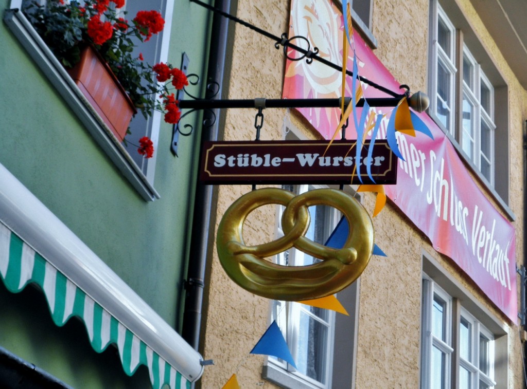 Foto: Anuncio de una tienda - Meersburg (Baden-Württemberg), Alemania