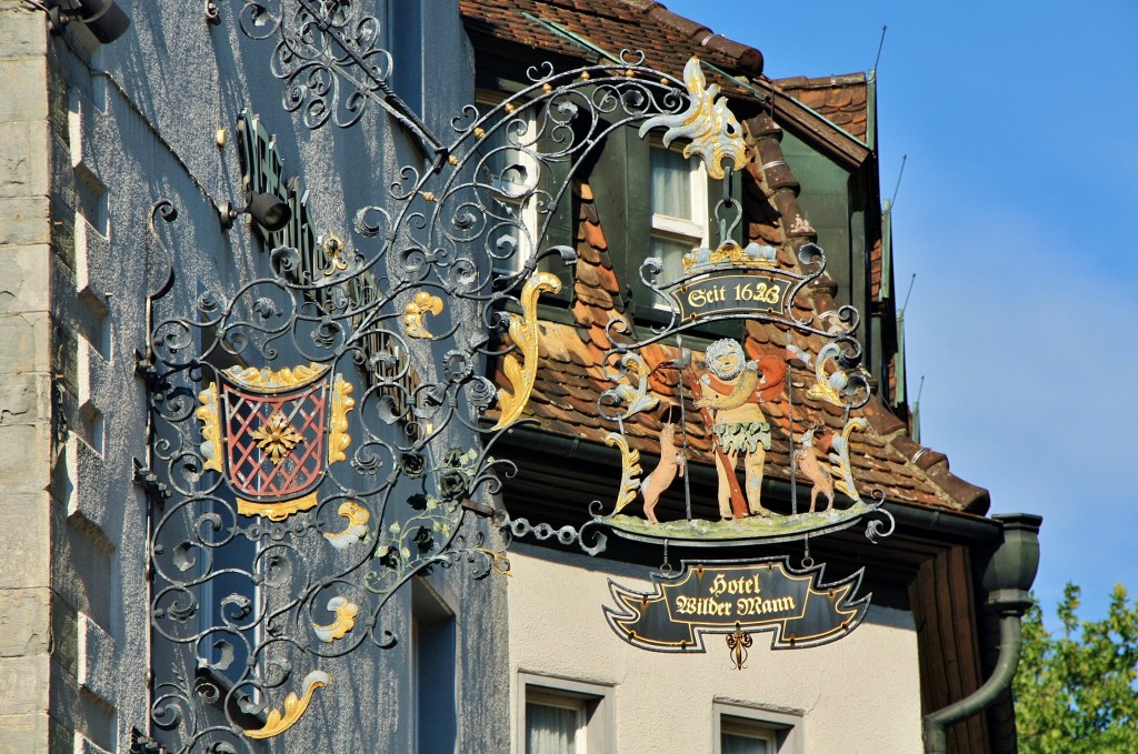 Foto: Anuncio de una tienda - Meersburg (Baden-Württemberg), Alemania