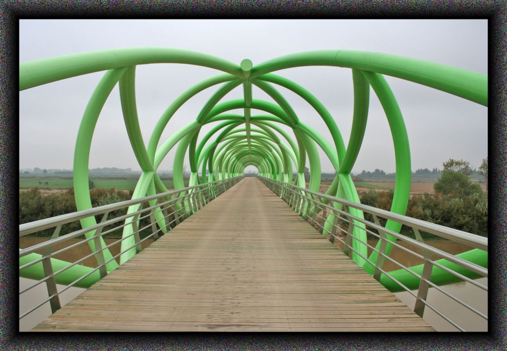 Foto de Pasarela en el Ebro (Zaragoza), España