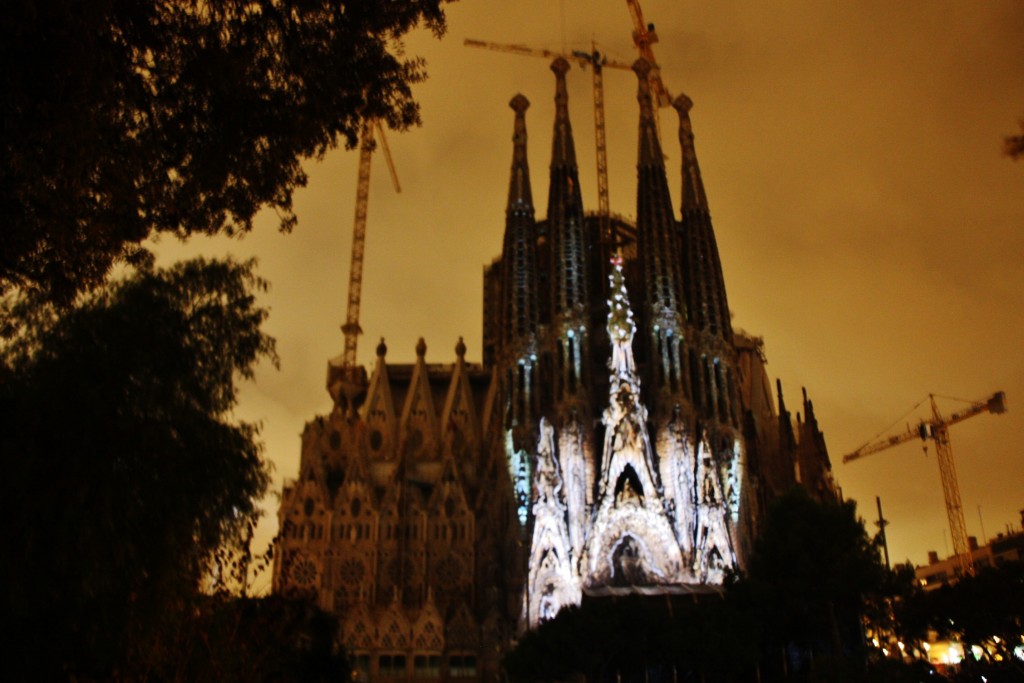 Foto: Iluminación de la Sagrada Familia - Barcelona (Cataluña), España