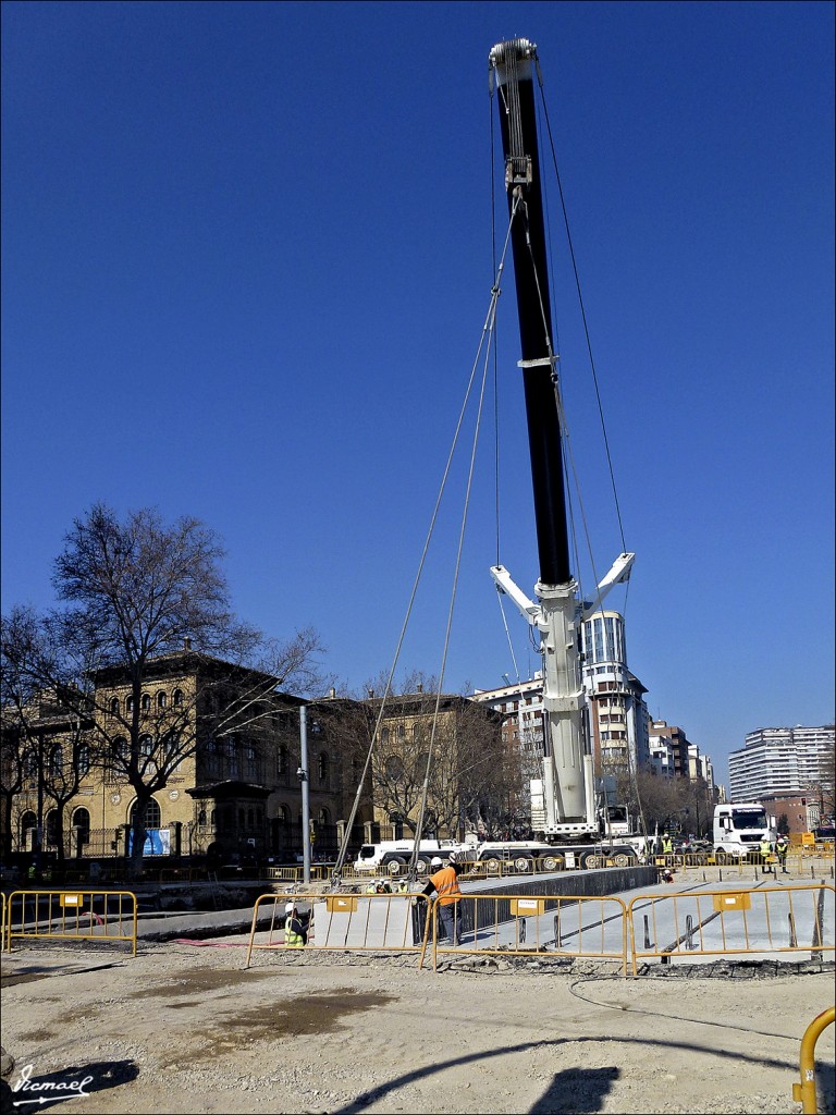 Foto: 120229-05 OBRAS TRANVIA, PLAZA PARAISO - Zaragoza (Aragón), España