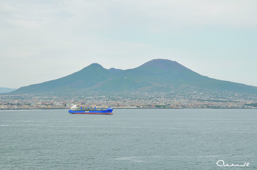 Foto: vista del Vesubio - Napoles, Italia