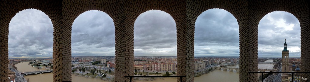 Foto: 130122-120 PANORAMICA ARCOS TORRE DEL PILAR - Zaragoza (Aragón), España