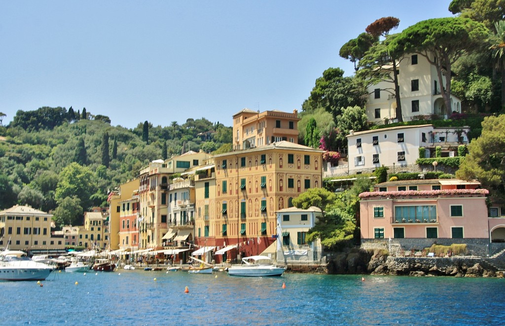 Foto: Vista del pueblo - Portofino (Liguria), Italia