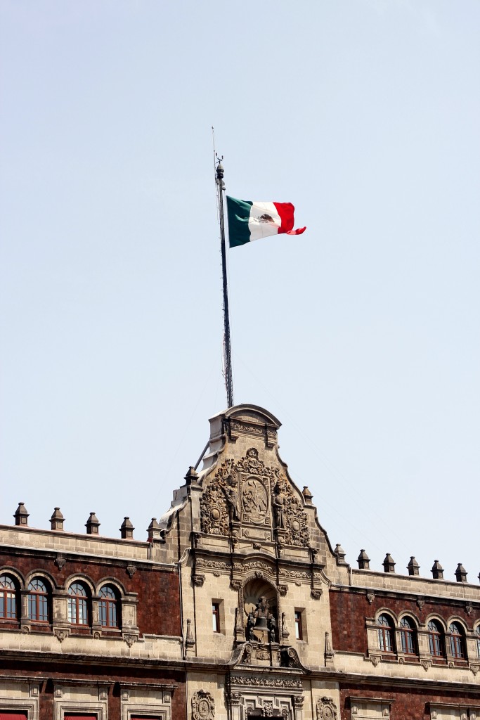 Foto: La tricolor en el Palacio de Gobierno - Ciudad México (México), México