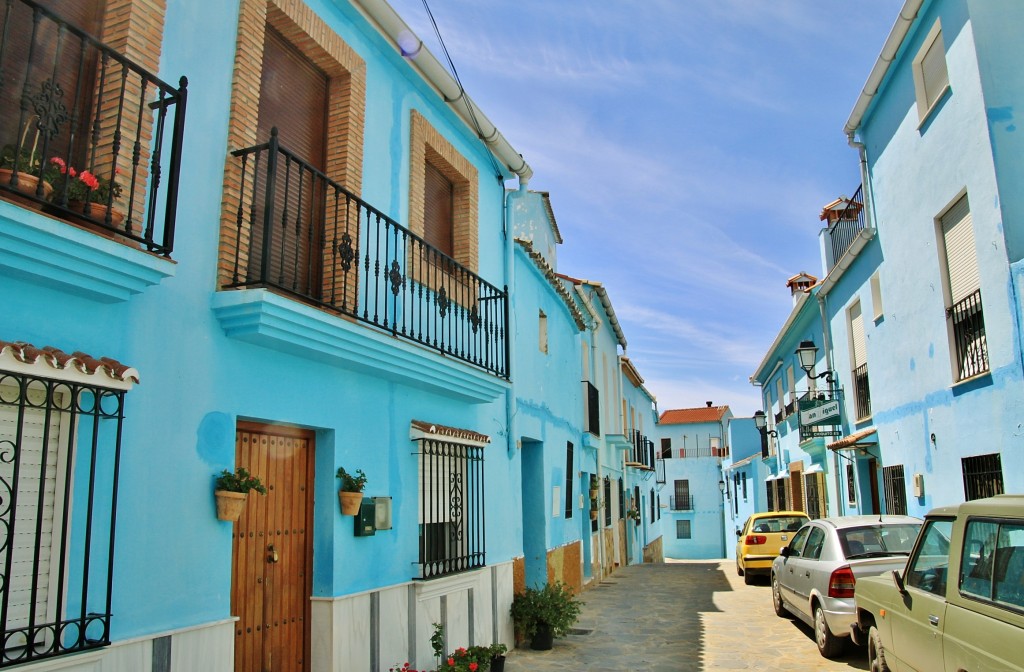 Foto: Vista del pueblo - Júzcar (Málaga), España