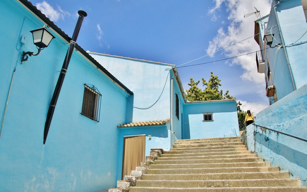 Foto: Vista del pueblo - Júzcar (Málaga), España