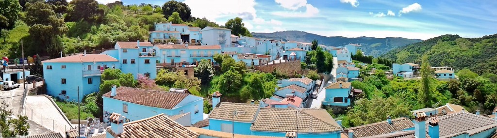 Foto: Vista del pueblo - Júzcar (Málaga), España