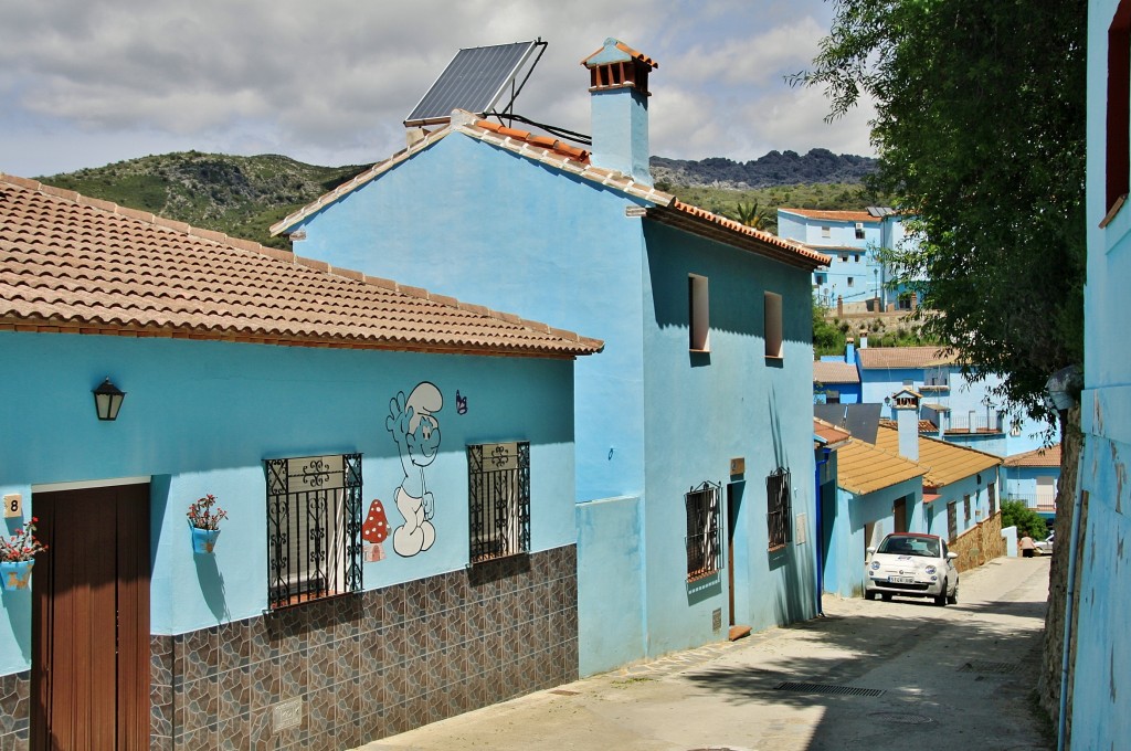 Foto: Vista del pueblo Pitufo - Júzcar (Málaga), España