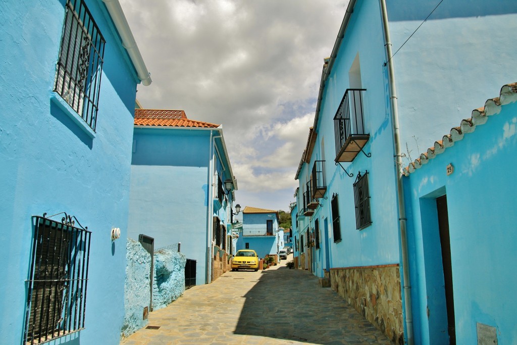 Foto: Vista del pueblo - Júzcar (Málaga), España