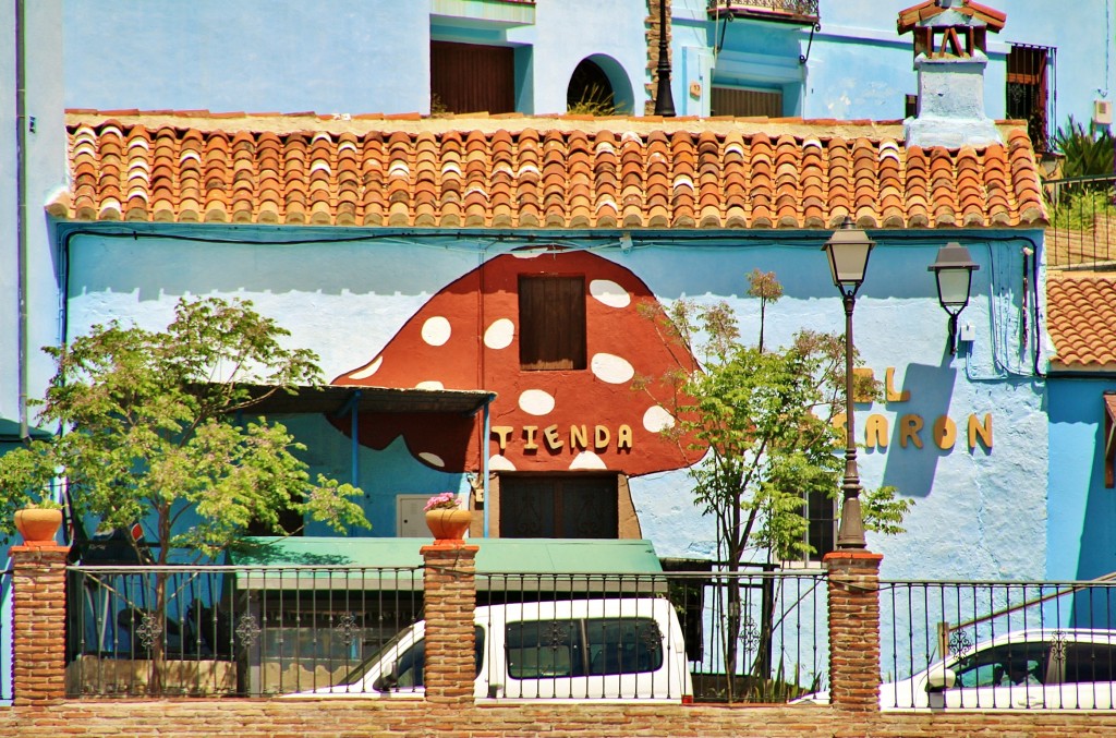 Foto: Vista del pueblo Pitufo - Júzcar (Málaga), España