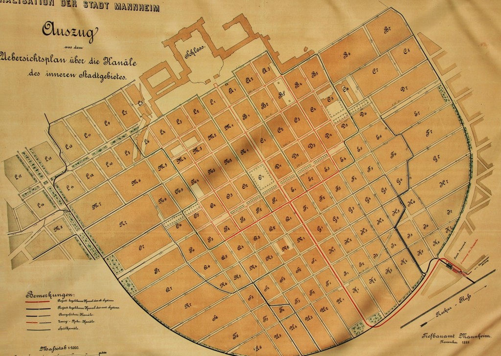 Foto: Plano del Quadrate - Mannheim (Baden-Württemberg), Alemania