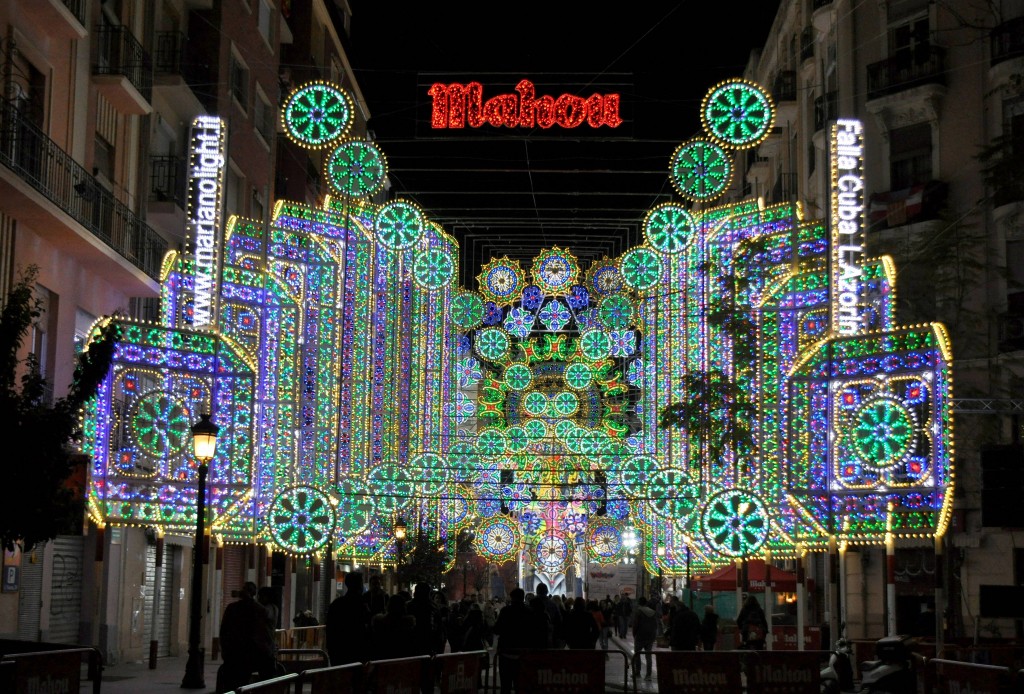 Foto: Iluminacion fallas - Valencia (València), España