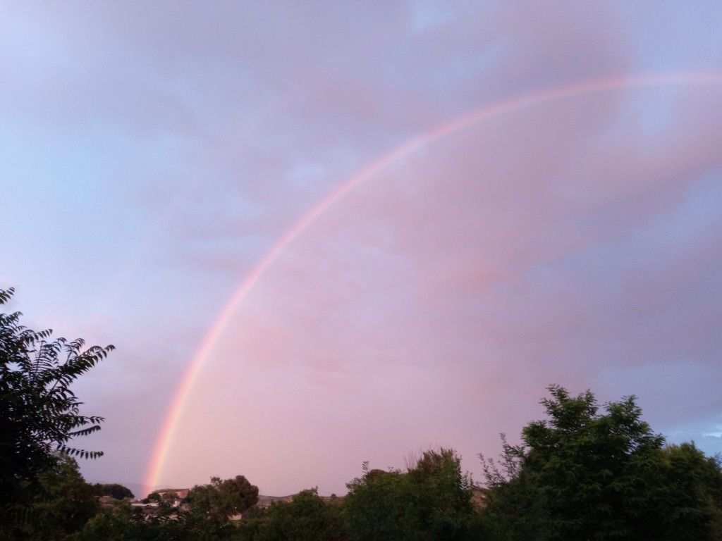 Foto: Espectacular arco iris el 21 de junio de 2021 - Calatayud (Aragón), España