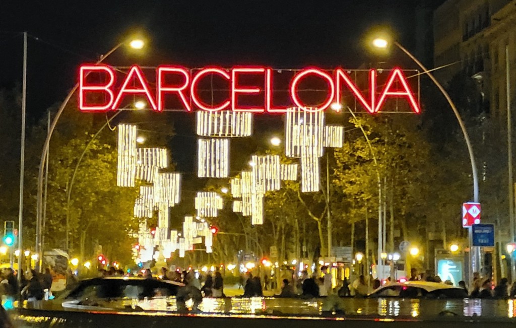 Foto: Vista nocturna - Barcelona (Cataluña), España